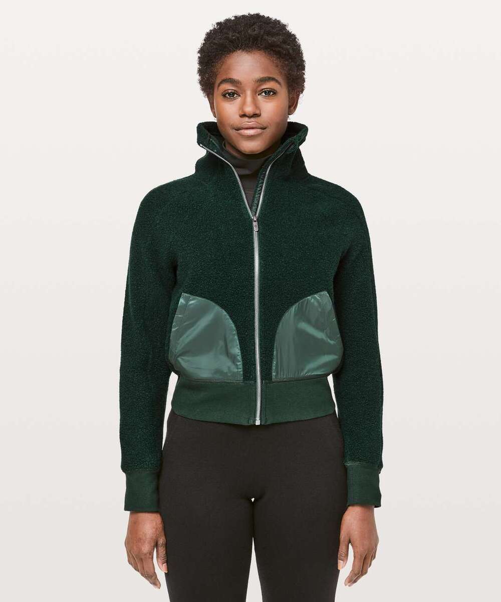 lululemon So Sherpa Jacket Malachite Size 4